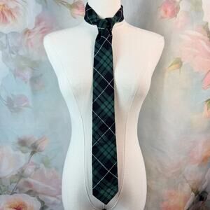 Knottery New York Green Plaid 100% Cotton Tie